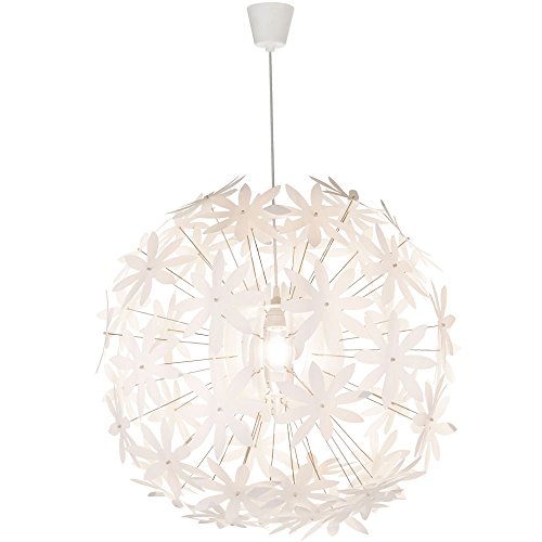 Globo Design Pendel Leuchte Schlaf Zimmer Decken Hänge Lampe Blüten Strahler weiß 15024 von Globo