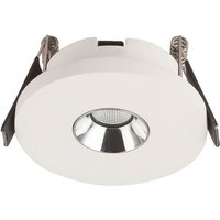 Einbaustrahler Gips weiß Einbauleuchte Küchenlampe Deckenleuchte Einbaulampe, Chrom, LED 4,2W 200Lm warmweiß, DxH 9x6 cm von Globo