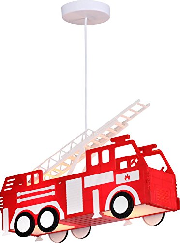 Globo Feuerwehr Auto Hänge Leuchte rot Pendel Lampe Kinder Spiel Zimmer Beleuchtung 15726 von Globo