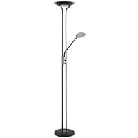 GLOBO Deckenfluter mattschwarz Chrom Satiniert Glas Metall H/D: ca. 180x30 cm 2 Brennstellen GLOBO Deckenfluter mattschwarz Chrom Satiniert Glas Metall H/D: ca. 180x30 cm 2 Brennstellen von Globo