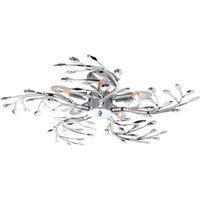 GLOBO Deckenleuchte Chrom Metall H/D: ca. 16x65 cm E14 5 Brennstellen von Globo
