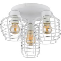 GLOBO Deckenleuchte Chrom weiß Aluminium Metall B/H/L: ca. 38x42x38 cm 3 Brennstellen von Globo