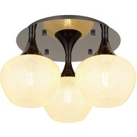 GLOBO Deckenleuchte MAXY 15548-3DK Chrom klar schwarz Acryl Metall H/D: ca. 27,5x45 cm E27 3 Brennstellen von Globo