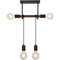 GLOBO Deckenleuchte schwarz Metall B/H/T: ca. 6x100x39 cm E27 4 Brennstellen GLOBO Deckenleuchte schwarz Metall B/H/T: ca. 6x100x39 cm E27 4 Brennstellen von Globo