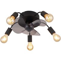 GLOBO Deckenventilator ALISHA 3647 Rauch schwarz H/D: ca. 15x42 cm max. 40 W von Globo