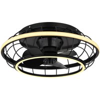 GLOBO Deckenventilator mattschwarz Opal H/D: ca. 18x50 cm max. 30 W von Globo