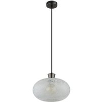 GLOBO Hängeleuchte Chrom schwarz Metall Glas B/H/L: ca. 19x33x33 cm E27 1 Brennstellen von Globo