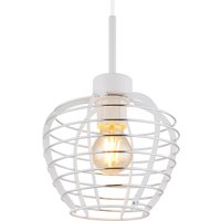 GLOBO Hängeleuchte Chrom weiß Aluminium Metall B/H/L: ca. 28,5x24,5x36,5 cm E27 1 Brennstellen von Globo