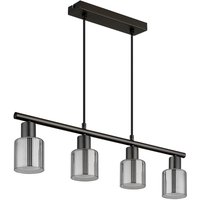 GLOBO Hängeleuchte schwarz Chrom Metall Glas B/H/L: ca. 11,5x64x14 cm E14 4 Brennstellen GLOBO Hängeleuchte schwarz Chrom Metall Glas B/H/L: ca. 11,5x64x14 cm E14 4 Brennstellen von Globo