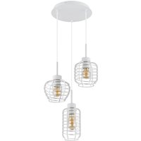 GLOBO Hängeleuchte weiß Chrom Aluminium Metall B/H/L: ca. 37x39,5x37 cm E27 3 Brennstellen GLOBO Hängeleuchte weiß Chrom Aluminium Metall B/H/L: ca. 37x39,5x37 cm E27 3 Brennstellen von Globo