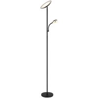 GLOBO LED-Deckenfluter Opal Chrom schwarz Metall Kunststoff H/D: ca. 179x25 cm 1 Brennstellen von Globo