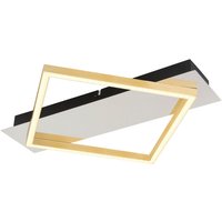GLOBO LED-Deckenleuchte 67847-12 Chrom gold mattschwarz Metall Kunststoff Aluminium B/H/T: ca. 35x5x39,5 cm von Globo