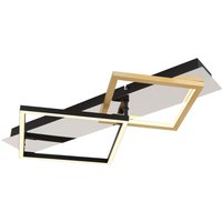 GLOBO LED-Deckenleuchte 67847-24 gold mattschwarz Chrom Aluminium Metall Kunststoff B/H/T: ca. 35,5x7x59 cm von Globo