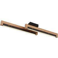 GLOBO LED-Deckenleuchte 67849D dunkelbraun mattschwarz Metall Holz Kunststoff B/H/T: ca. 13x8x70 cm von Globo