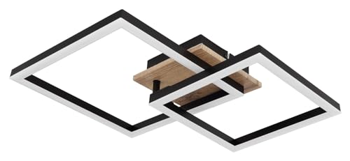 GLOBO LED-Deckenleuchte - Braun - Schwarz - MDF - Metall - 38 x 53 cm von GLOBO