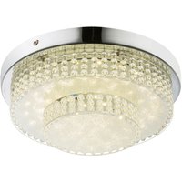 GLOBO LED-Deckenleuchte CAKE 48213-16 klar Chrom Metall Kunststoff H/D: ca. 9x28 cm 1 Brennstellen von Globo