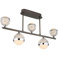 GLOBO LED-Deckenleuchte Chrom titanfarbig transparent Acryl Aluminium Metall B/H/T: ca. 11x37x65 cm von Globo