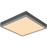GLOBO LED-Deckenleuchte DORO 416080AD1 silber Opal MDF Aluminium B/H/L: ca. 30x6x30 cm 1 Brennstellen von Globo