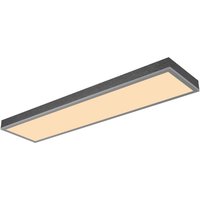 GLOBO LED-Deckenleuchte DORO 416080AD4 Opal silber Aluminium MDF B/H/L: ca. 20x6,5x80 cm 1 Brennstellen von Globo
