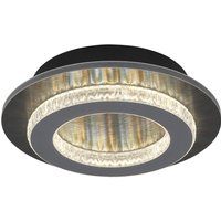 GLOBO LED-Deckenleuchte anthrazit mattschwarz hellgrau Kunststoff Metall H/D: ca. 5,5x20 cm 1 Brennstellen von Globo