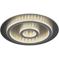 GLOBO LED-Deckenleuchte mattschwarz anthrazit hellgrau Kunststoff Metall H/D: ca. 5,5x45 cm 1 Brennstellen von Globo