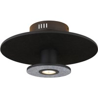 GLOBO LED-Deckenleuchte schwarz Metall Textil Aluminium H/D: ca. 18x38 cm von Globo
