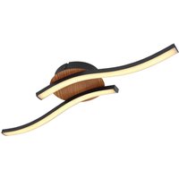 GLOBO LED-Deckenleuchte schwarz Opal Metall Acryl B/H/T: ca. 13x7,5x51 cm von Globo