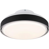 GLOBO LED-Deckenventilator mattschwarz weiß Opal Kunststoff Acryl H/D: ca. 20x45 cm 1 Brennstellen von Globo