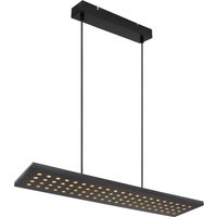 GLOBO LED-Pendelleuchte DOLORES 15770HB mattschwarz schwarz Holz Metall B/H/L: ca. 20x120x80 cm 1.0 Brennstellen von Globo
