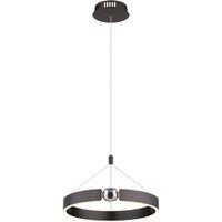 GLOBO LED-Pendelleuchte bronze Opal Metall Acryl H/L: ca. 125x40 cm von Globo