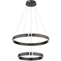 GLOBO LED-Pendelleuchte bronze Opal Metall Acryl H/L: ca. 125x60 cm von Globo