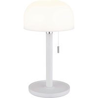 GLOBO LED-Tischleuchte NORMAN 21016W Opal weiß Bambus Kunststoff H/D: ca. 28x15 cm 1 Brennstellen von Globo