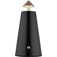 GLOBO LED-Tischleuchte mattschwarz schwarz Cappuccino Metall Kunststoff Stein H/D: ca. 19x9 cm 1 Brennstellen von Globo