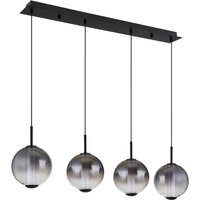 GLOBO Pendelleuchte Opal mattschwarz Rauch Metall Glas B/H: ca. 99x120 cm 1.0 Brennstellen GLOBO Pendelleuchte Opal mattschwarz Rauch Metall Glas B/H: ca. 99x120 cm 1.0 Brennstellen von Globo