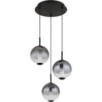 GLOBO Pendelleuchte mattschwarz Rauch Opal Glas Metall H/D: ca. 120x38 cm 1.0 Brennstellen GLOBO Pendelleuchte mattschwarz Rauch Opal Glas Metall H/D: ca. 120x38 cm 1.0 Brennstellen von Globo