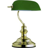 GLOBO Tischleuchte »ANTIQUE«, Höhe: 36 cm, 60 W, Metall glänzend, grün - goldfarben von Globo