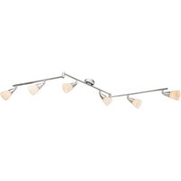 GLOBO Spot Chrom Metall B/H/T: ca. 8,5x19,5x145 cm E14 6 Brennstellen von Globo