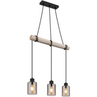 GLOBO Spot Rauch schwarz Glas Metall B/H/T: ca. 10x140x50 cm E27 3 Brennstellen von Globo