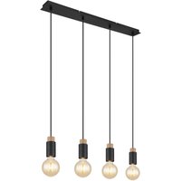 GLOBO Spot schwarz Metall B/H/T: ca. 8x120x75 cm E27 4 Brennstellen von Globo
