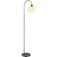 GLOBO Stehleuchte MAXY 15548SK Chrom klar schwarz Acryl Metall B/H/L: ca. 25x150x39 cm E27 1 Brennstellen von Globo