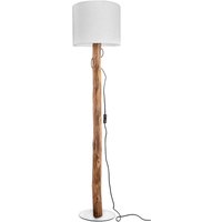 GLOBO Stehleuchte NORIN 40210146X weiß natur Textil Holz MDF H/D: ca. 140x30 cm 1 Brennstellen von Globo