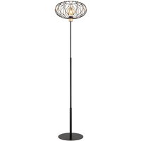 GLOBO Stehleuchte mattschwarz Metall H/D: ca. 162x40 cm E27 1 Brennstellen von Globo