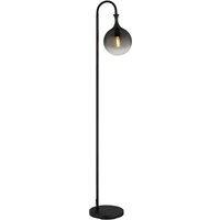 GLOBO Stehleuchte mattschwarz Rauch Kunststoff Metall Glas B/H/T: ca. 29x152x25 cm E27 1 Brennstellen von Globo