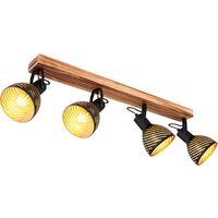 GLOBO Strahler »LENNA«, Höhe: 250 mm, 40 W, Holz, für Innenbereich - braun von Globo