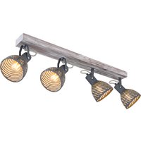 GLOBO Strahler »MORI«, Höhe: 250 mm, 40 W, Holz, für Innenbereich - weiss von Globo