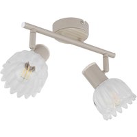 GLOBO Strahler sand Metall Glas B/H/L: ca. 10,5x26x13 cm E14 2 Brennstellen GLOBO Strahler sand Metall Glas B/H/L: ca. 10,5x26x13 cm E14 2 Brennstellen von Globo