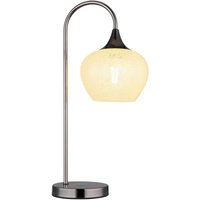 GLOBO Tischleuchte MAXY 15548TK klar Chrom schwarz Metall Acryl B/H/L: ca. 16x54x27,5 cm E27 1 Brennstellen von Globo