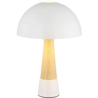 GLOBO Tischleuchte PAULIN 51570122 sand schwarz braun Kunststoff Metall H/D: ca. 36,5x25 cm E27 1 Brennstellen von Globo