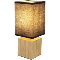 GLOBO Tischleuchte natur Holz B/H/T: ca. 12x30x12 cm E27 1 Brennstellen von Globo