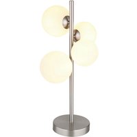 GLOBO Tischleuchte nickel matt Metall B/H/T: ca. 23x51x27 cm G9 4 Brennstellen von Globo
